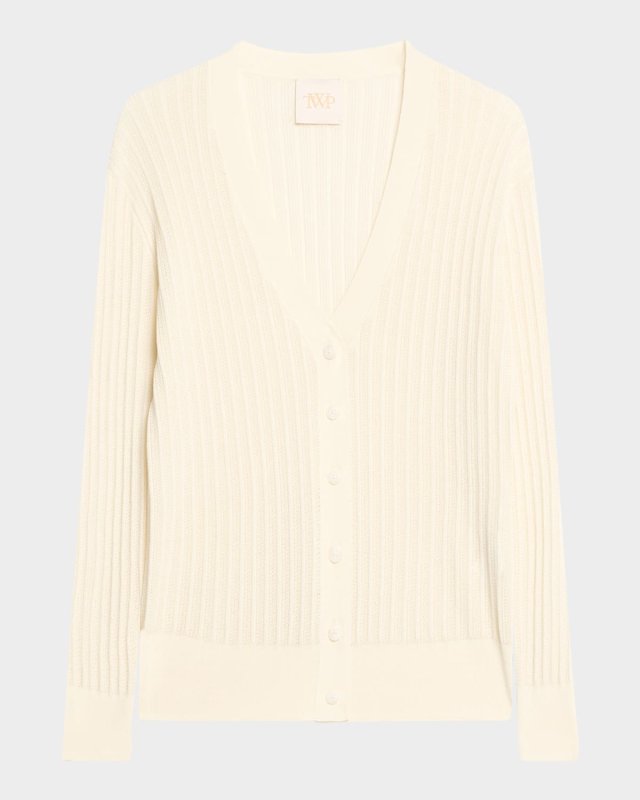 Pointelle-Knit Cardigan